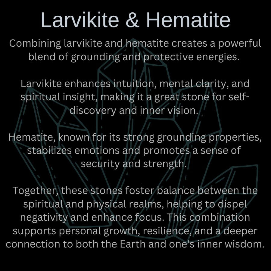 larvikite and hematite stone meaning