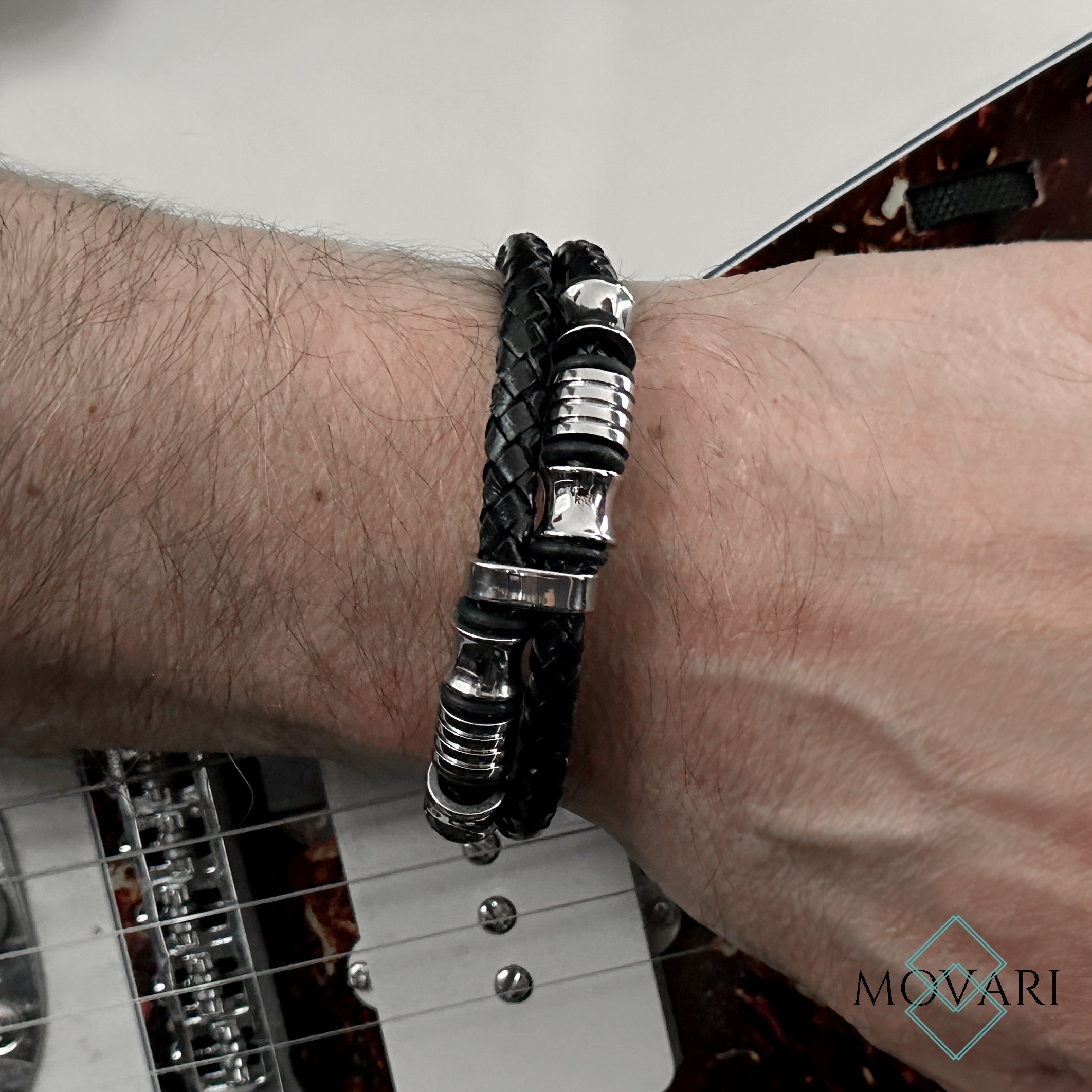 Musicians Bracelet Men's trendy leather jewelry guitar bracelet rock n roll bracelets for men - Gothic bracelets