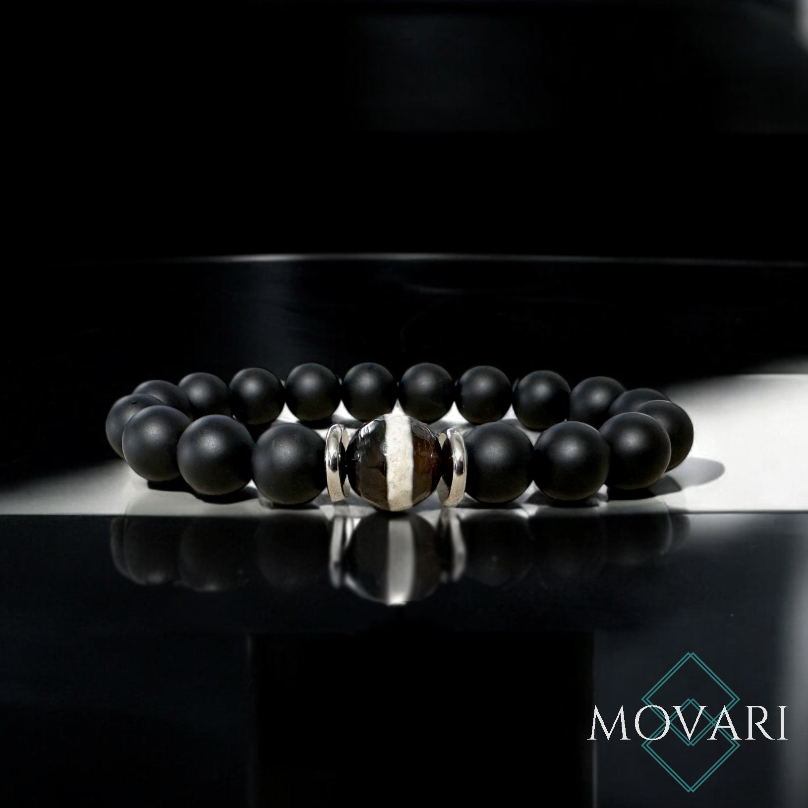 Tibetan 10mm Dzi Agate Stretch Bracelet For Men Zen Natural Crystal