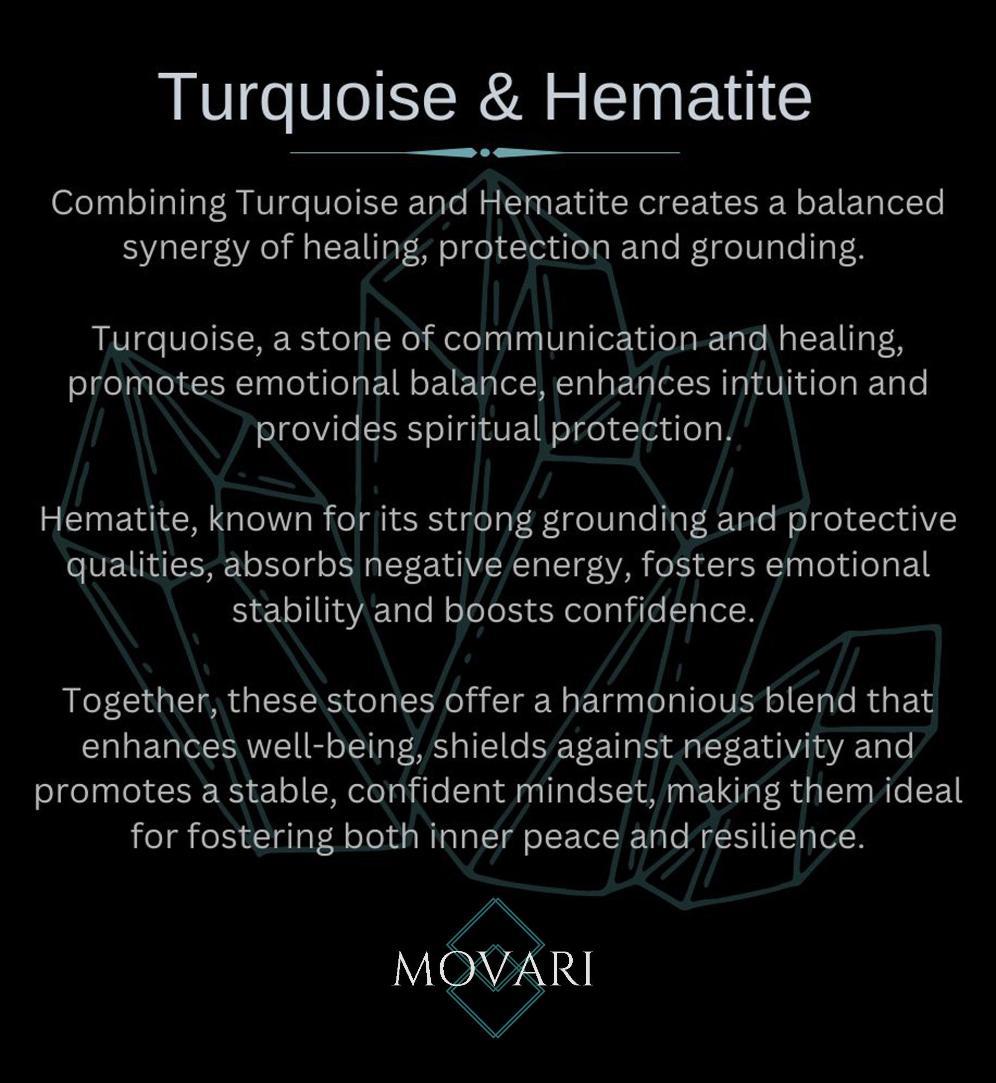 turquoise and hematite stone meaning
