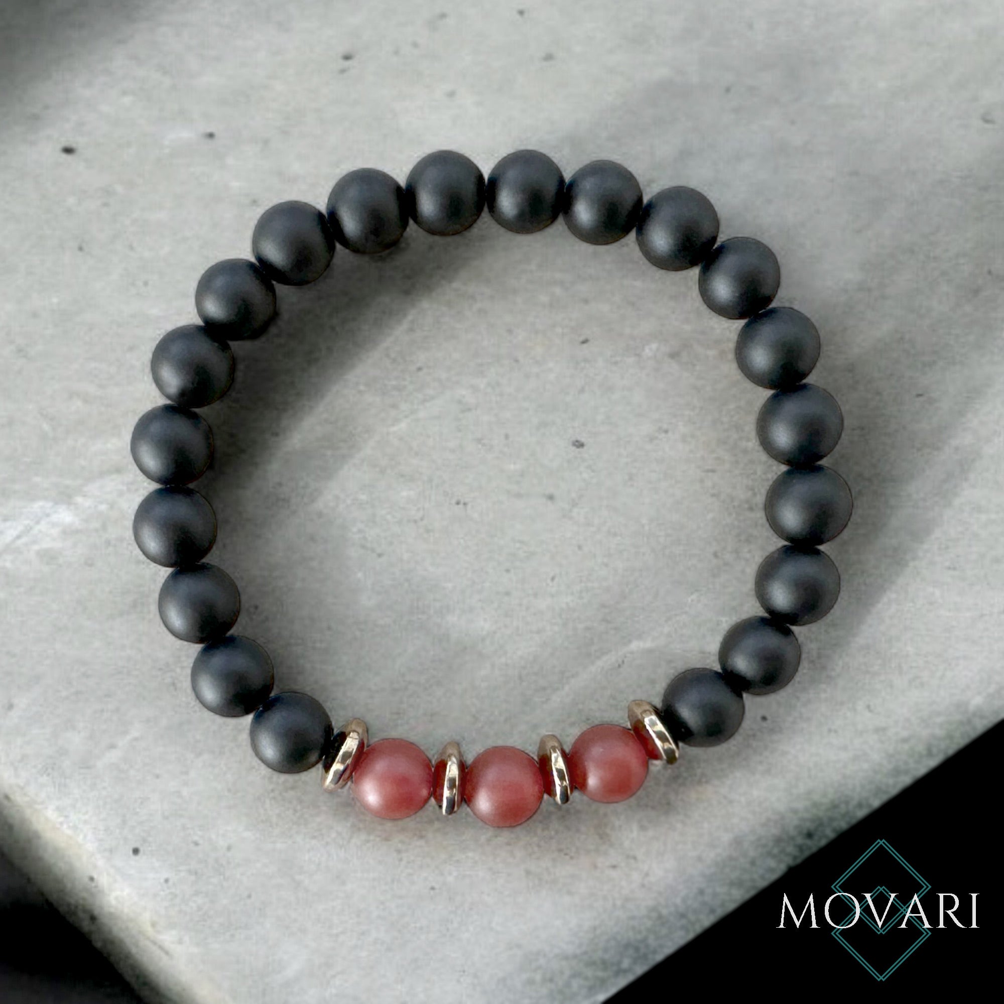Money Bracelet Carnelian Onyx Pyrite Men's 8mm 