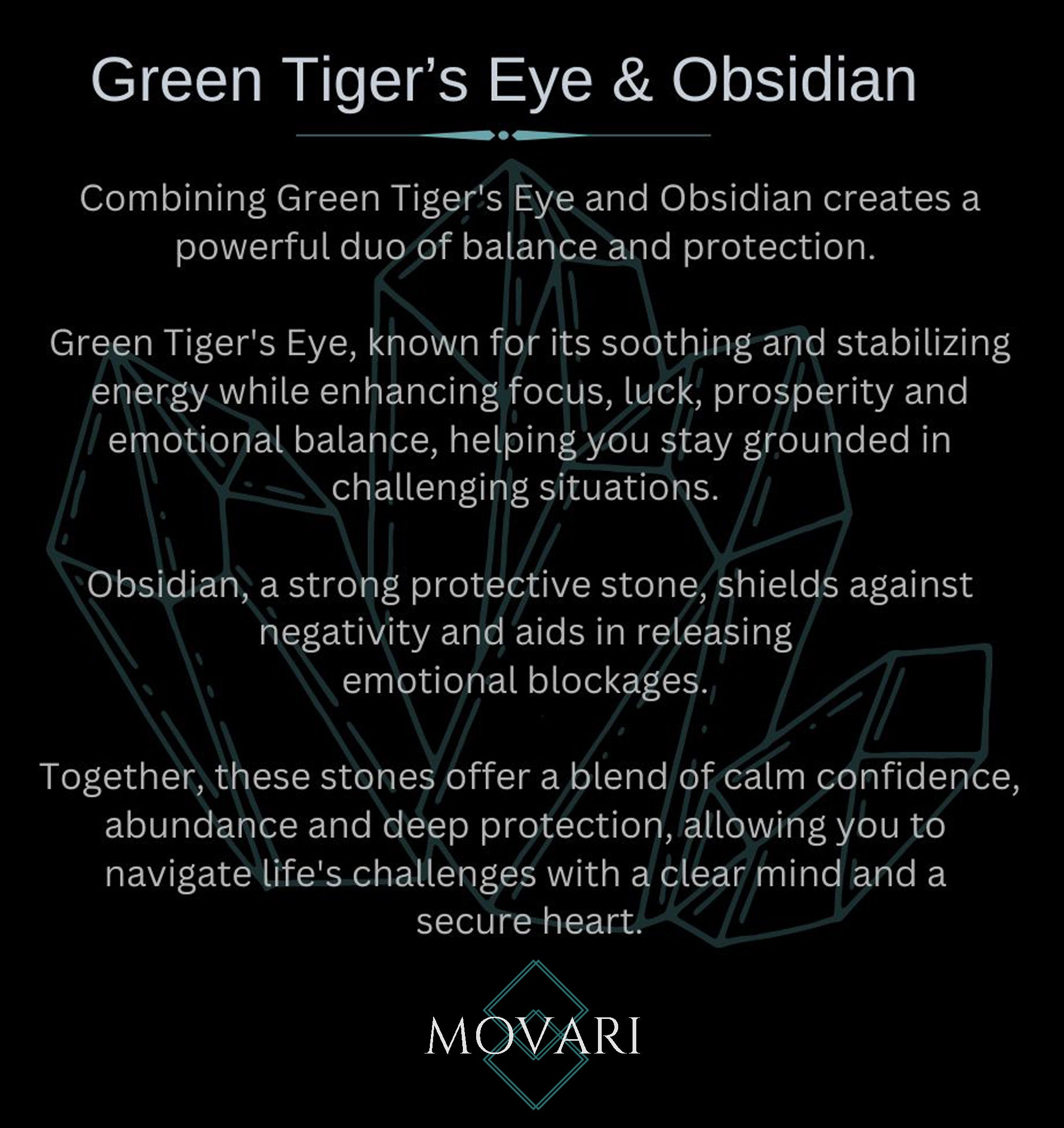 green tigers eye an obsidian stone meaning