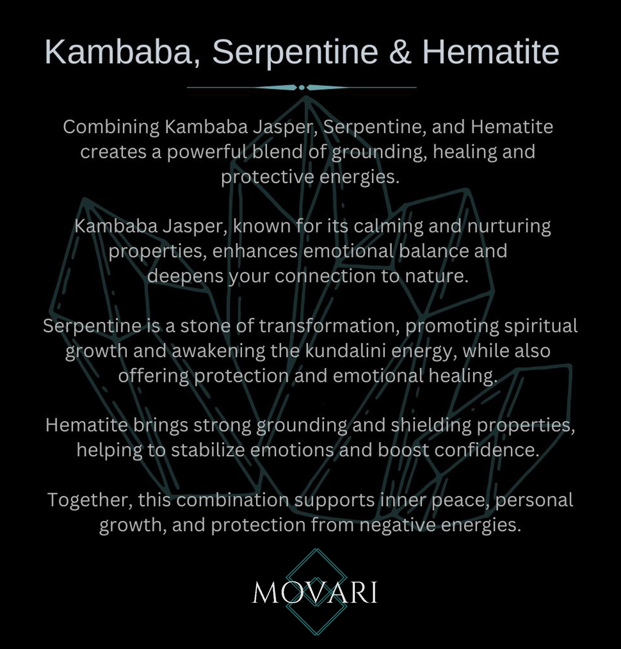 kambaba, serpentine and hematite meaning
